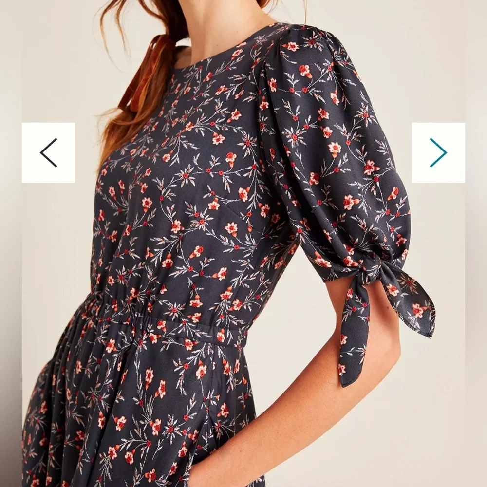 Rebecca Taylor Scarlett Tie-Sleeved Mini Dress - Picture 3 of 11
